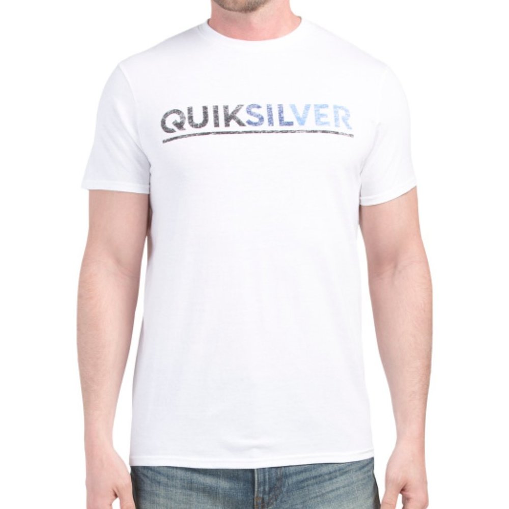 New Quiksilver Opposites Attract s/s Tee M White